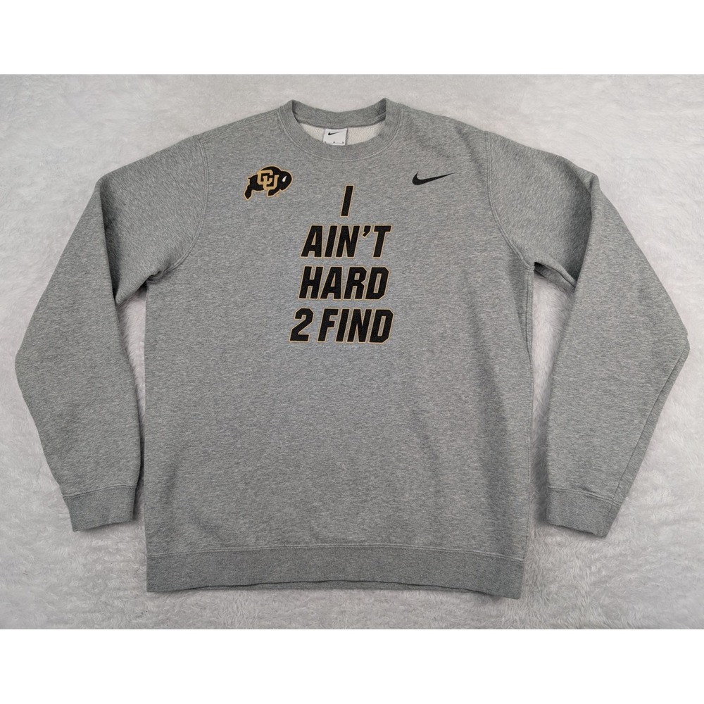 Nike Colorado Buffaloes Sweatshirt Men's M "I Ain't Hard 2 Find" Deion Sanders